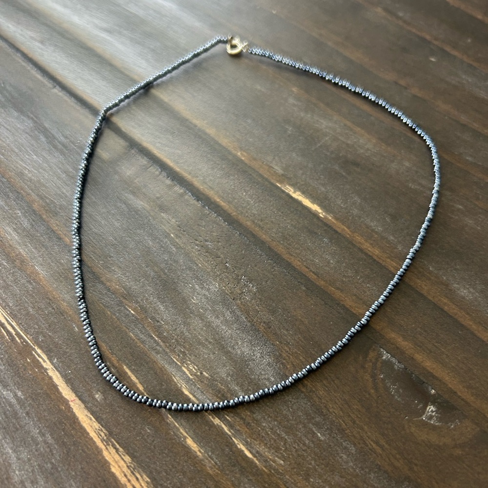 Elegant Silver Beaded Choker Necklace